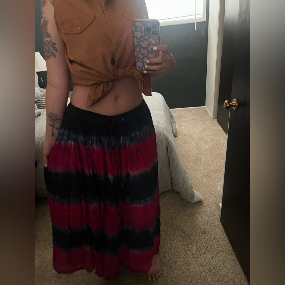 Vintage Y2K Coupe Collection Tie Dye Boho Witchy Whimsigoth Fairycore Skirt